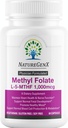 Metylfolat MTHRF Supplement - 1000mg Bioaktiv vitamin B9 (5-MTHF) - Støtter Graviditet & Fetal helse - 60 kapsler - Glutenfri