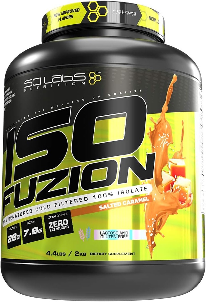 ISO FUZION 100% Whey Isolate | 28g Ikke denaturert proteinpulver, saltet karamellflavor, 4.4lb