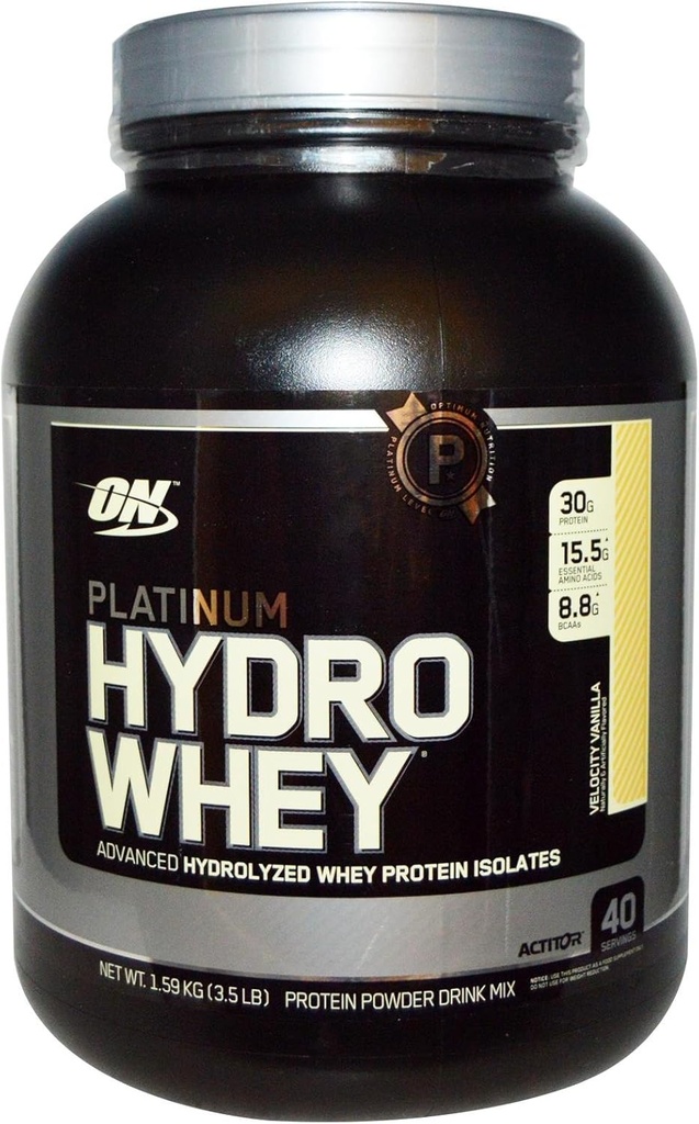 Optimum ernæring 100% Platinum Hydro Whey Velocity Vanilla 3.5lb Protein