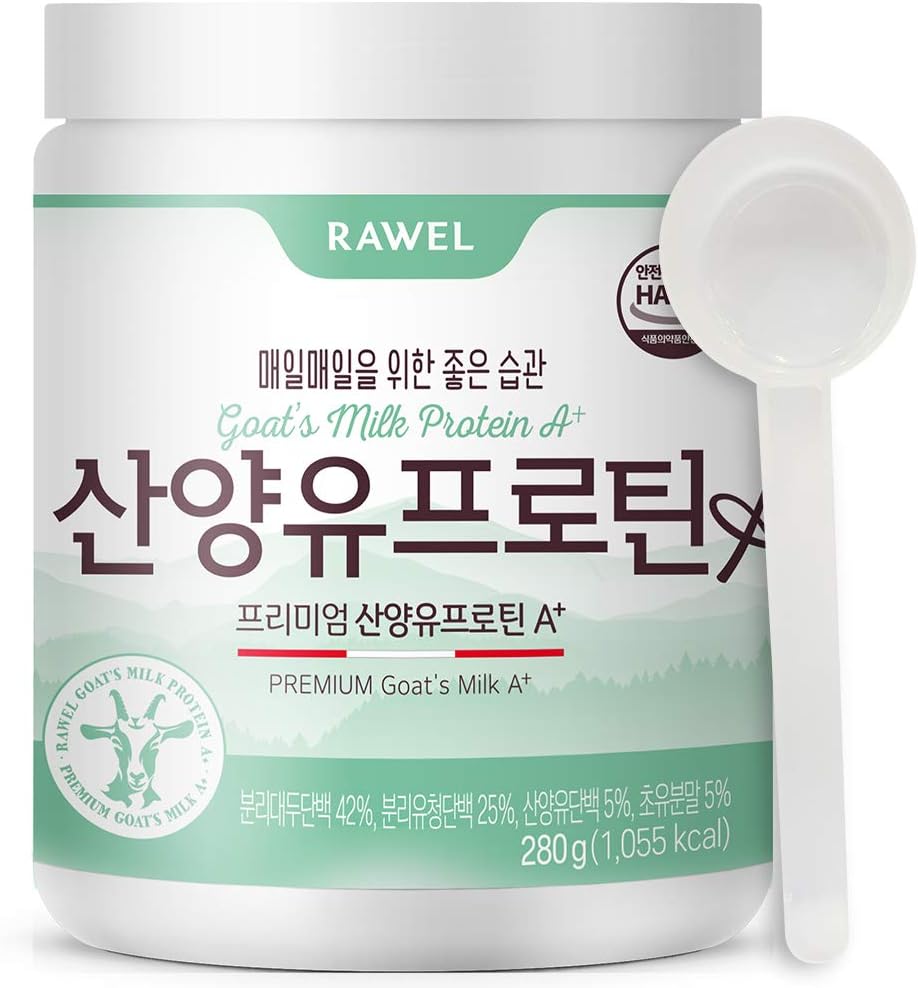 Rawel Premium Goat Milk Protein pulver A+ (9.87oz) / høy i protein for å støtte vekst/støtter Gut Helse og Digestion / Whey Protein Isolate(WPI)