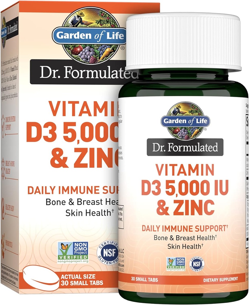 Livshage Quercetin Sink en gang daglig immunstøtte Supplement med vitamin D3 for bein helse, bryst helse og hud helse – Dr Formulert – Glutenfri, ikke GMO – 30 Mini-faner