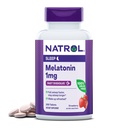 Natrol Fast Oppløse Melatonin 1 mg, Kosttilskudd for hvilende søvn, søvn støtte for voksne, 200 Jordbær-Flavored Melatonin tabletter, opp til en 200 dagers forsyning