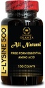 L-LYSINE 500 AMINO ACID - sunn muskelutvikling, balansert velvære, støtte bindevevs helse, daglig lysin inntak, organisk immunstøtte supplement, - 1 flaske 100 tall