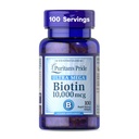 Puritan Pride Premium Ultra Mega Biotin 10 000mcg, Diett Supplement for sunn hår, hud, negler og energimetabolisme støtte, 100 dagers forsyning, 100 Rapid Release Softgels