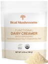 Ekte Mushrooms Funksjonell Dairy Creamer med Mushroom Extracts – Søt med organisk Lucuma & Maple pulver – funksjonell økologisk krem – 90 serveringer, te, smoothie & kaffe creamer pulver