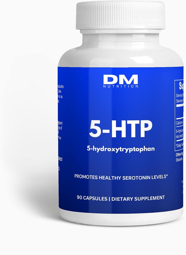5-HTP naturlig serotonin booster for humør og søvn | 3 måneders forsyning | 180 kapsler