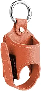 2pcs Bærbar Astma Inhaler Holder,Lightweight PU skinn beskyttende reise Handy Astma inhaler tilfelle for voksne og barn, holder bare (Orange)