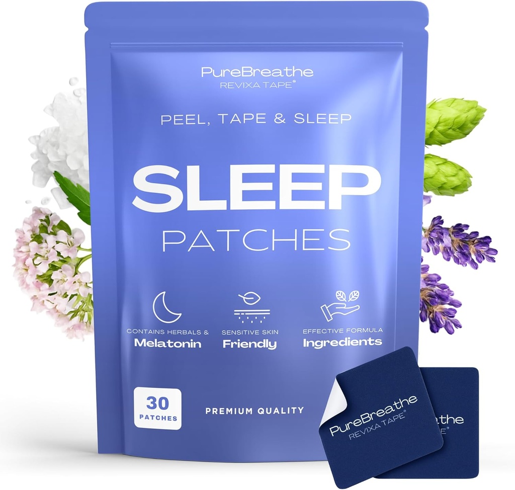 Premium Sleep Patches for voksne - 30 Pack  enhver ekstra styrke Melatonin Patches med L-theanine og Ashwagandha - sovende patch for hvilende natter, hud-vennlig og komfortabel - rask-aktuell, lang-lastende
