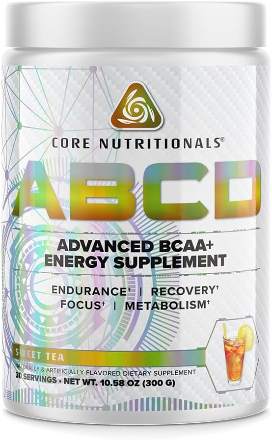 Core Nutritionals Platinum ABCD Advanced BCAA Energy Supplement, forbedrer utholdenhet, gjenoppretting og fokus 30 Services (Sweet Te)