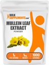 BulkSupplements.com Mullein Leaf Extract - Verbaskarm Thapsus, Mullein Supplement - Herbal Supplement for immunstøtte - Glutenfri, 1g per servering, 1kg (2,2 lbs) (Pack of 1)