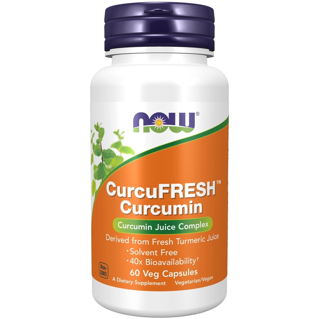 NU Mattilskudd, CurcuFRESHTM Curcumin, avledet fra fersk gurkemeie, Curcumin Juice Complex, 60 Veg Kapsler