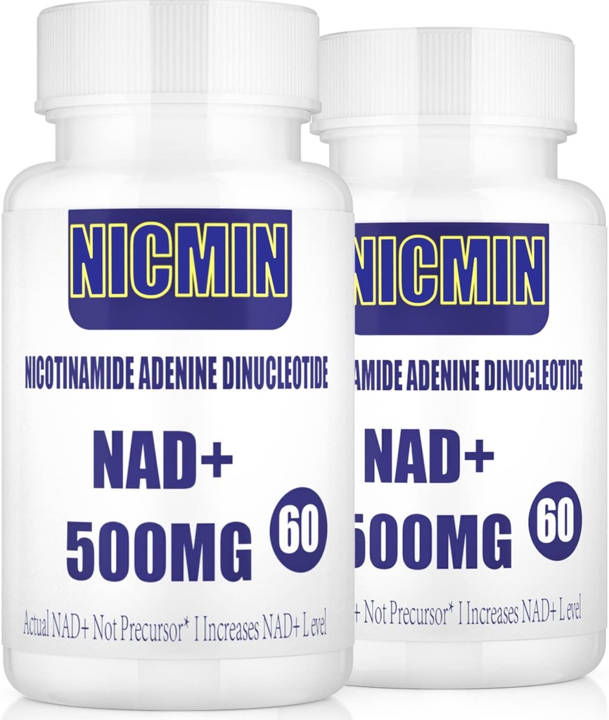 800MG Liposomal NAD + med TMG 300MG, faktisk NAD + Supplement, Superior Absorpsjon Boost NAD Plus for celleenergi, sunn aldring og muskelreparasjon 120 kapsler (pakke med 2)
