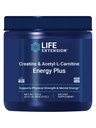 Livsforlengelse Kreatin Acetyl-L-Carnitine Energy Plus, Energistøtte Supplement, kreatinmonohydrat, Acetyl-L-karnitin, Glutenfri, Ikke-GMO, Vegetarisk, 30 Services