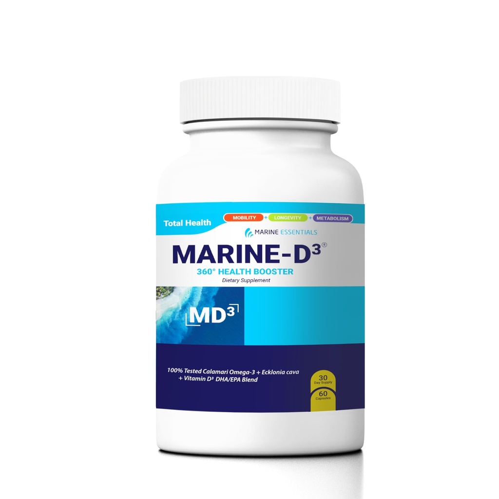 Marine Essentials- Marine D3 Omega 3 Calamari Ecklonia Cava DHA (60 kapsler)