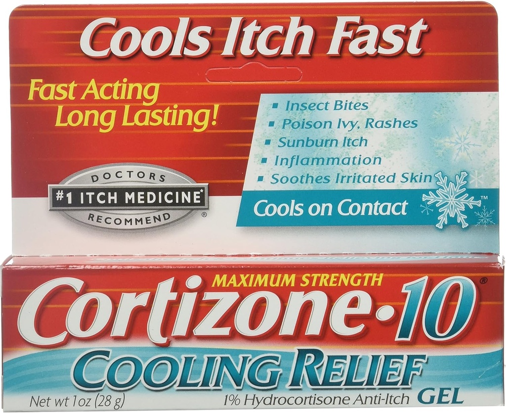 Cortizone-10 Kjølemiddel Anti-Itch Gel 1 oz (Pack of 3)