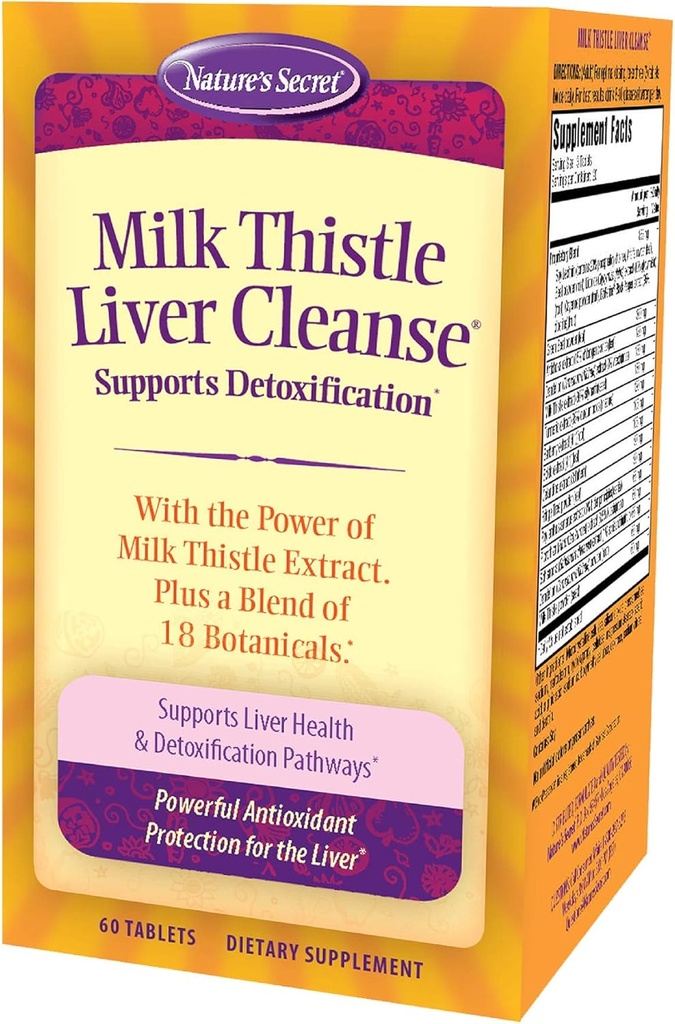 Naturens hemmelige Melk Thistle Liver Cleanse Tabs, 60 ct