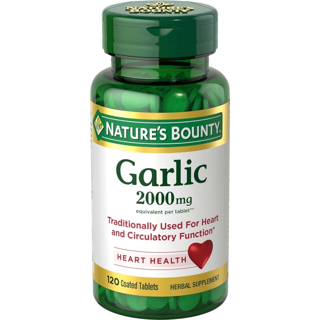 Naturens Bounty hvitløk 2000mg, tabletter 120 ea