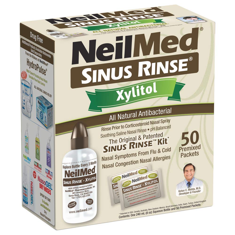 NeilMed Sinus rensesett med Xylitol, 50 greve (pakke med 1)
