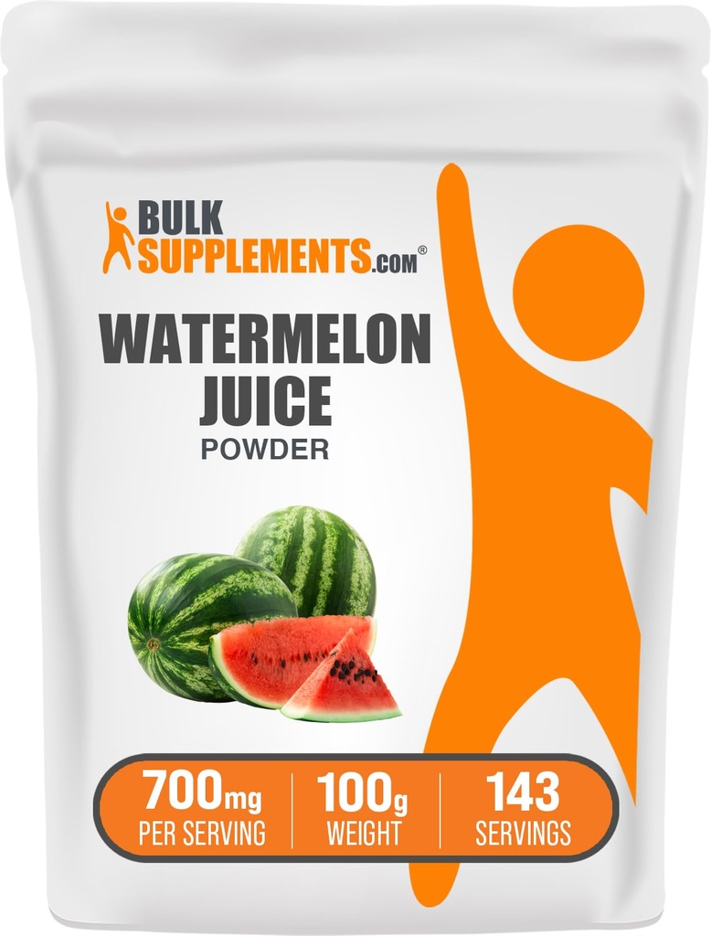 BulkSupplements.com Vannmelon Juice pulver - fra vannmelon frukt, frukt pulver, hydasjon supplement - 700 mg per servering, 100g (3,5 oz) (pakke av 1)