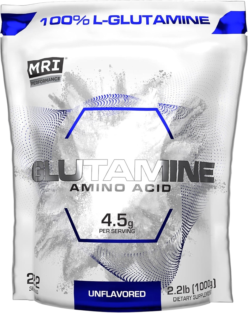 MRI Performance L-Glutamin pulver, ren gratis-Form Amino syre for gjenoppretting, Gut & Muskel støtte, uovertruffen, enkel blanding, (222 serveringer)