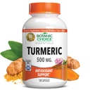 Botanisk valg Premium Turmeric Antioksidant Support - Felles helsetilskudd for voksne - 180 Vege Kapsler (500 mg hver)