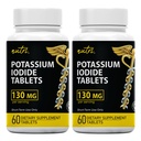 Naturens Fusjoner Kalium jodide tabletter (pakke på 2) 130 mg - 120 tabletter EXP 10/2032 - YODO Naciente - KI piller - Yoduro de Potasio