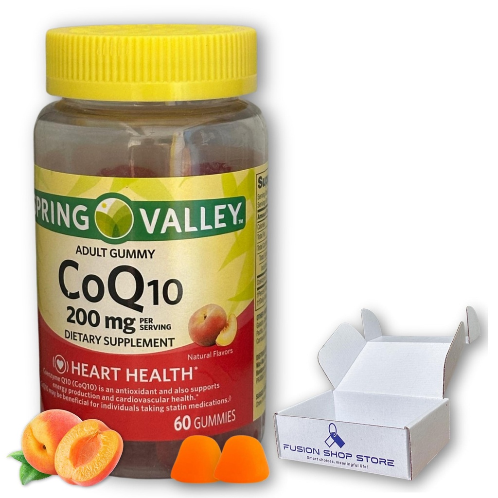FUSION SHOP STORE Smarte valg, meningsfullt liv! Coq10 200mg Gummies- Coenzym Supplement for voksne 60 ct (pakke med 1)