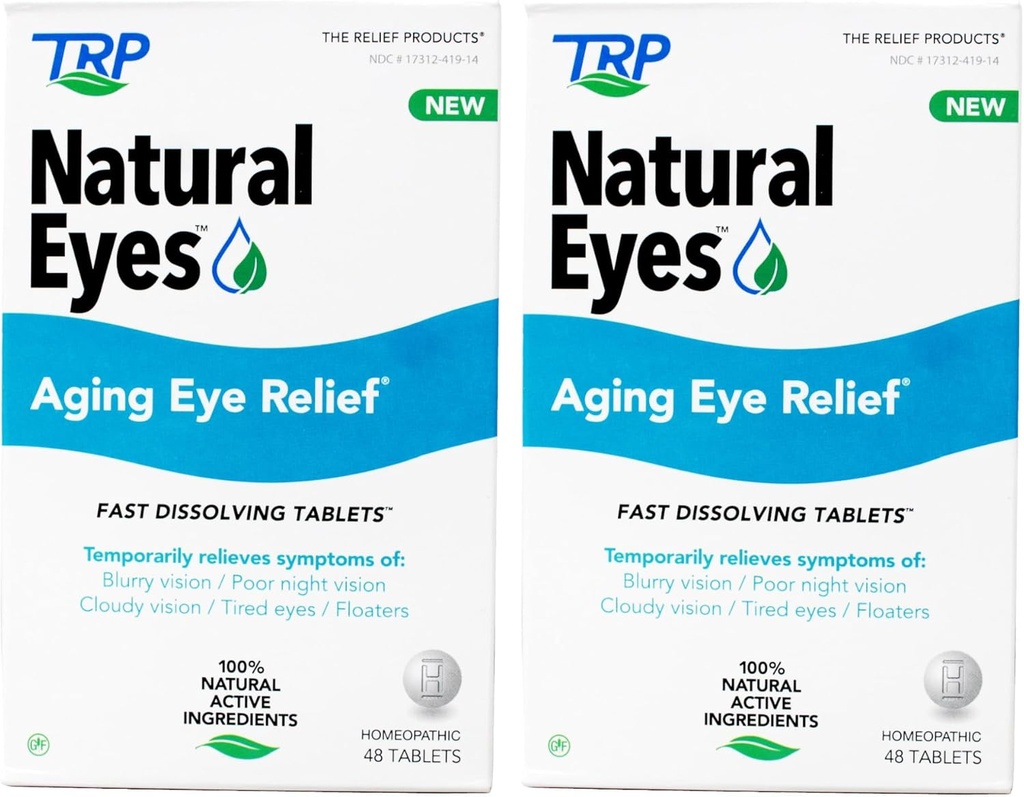 TRP naturlige øyne, Homeopatiske tabletter, Glutenfri, 48 ct (pakke med 2)