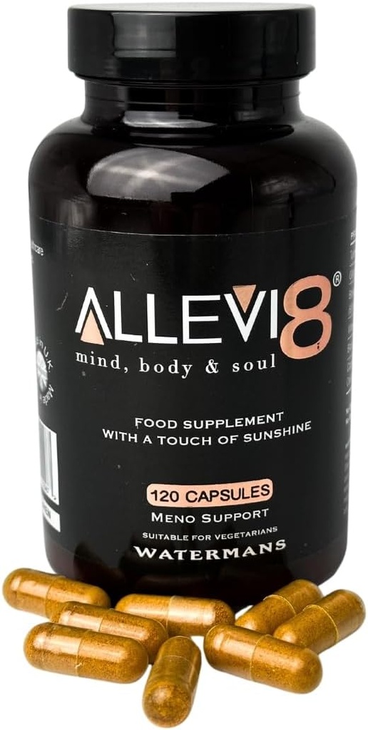 Vannmann Allevi8 Curcumin Turmeric, Ginger, Frankincense, Vitamin D & Black Pepper ekstrakt for beste absorpsjon - Daglig felles og psykisk helse, immun helse støtte