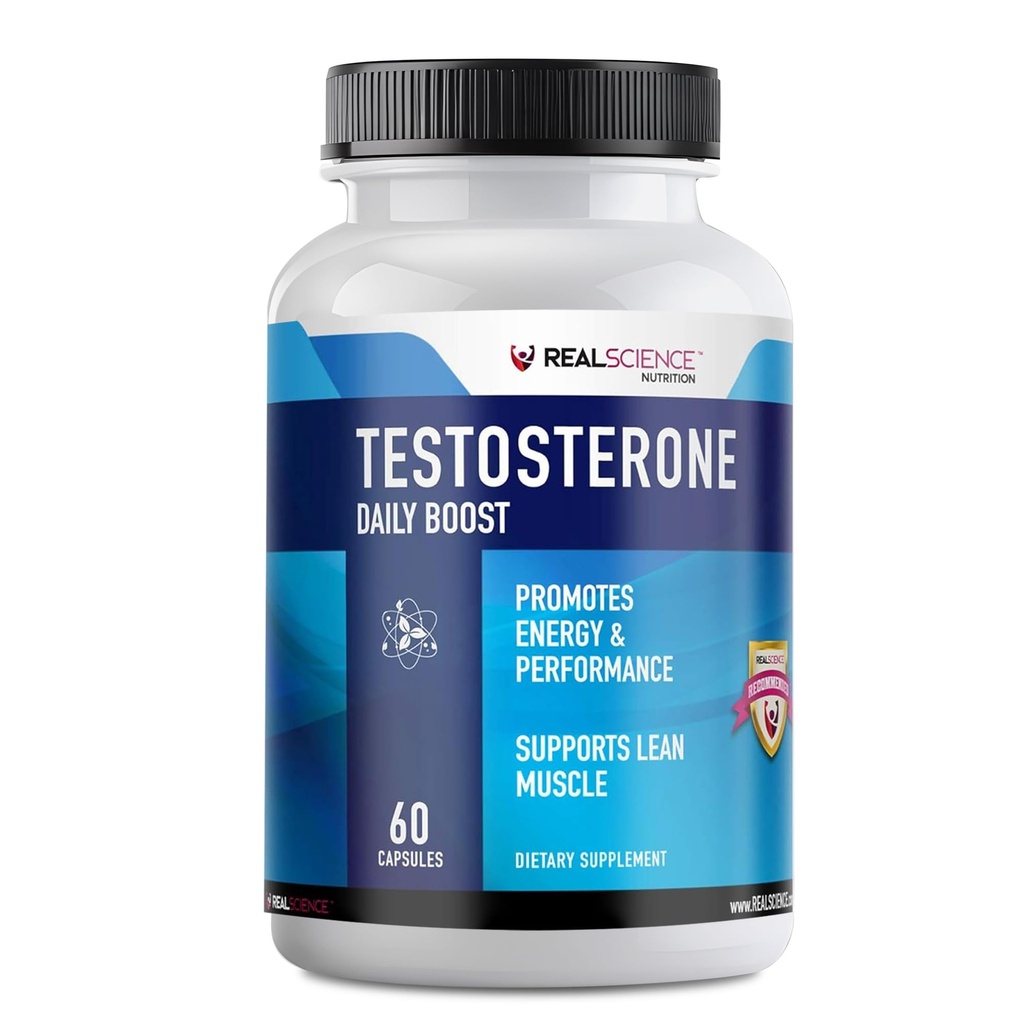 Daglig boost gratis testosteron booster for menn - sterkeste kosttilskudd for muskelvekst, Bodybuilding og energi med 9 kraftige ingredienser - 60 kapsler