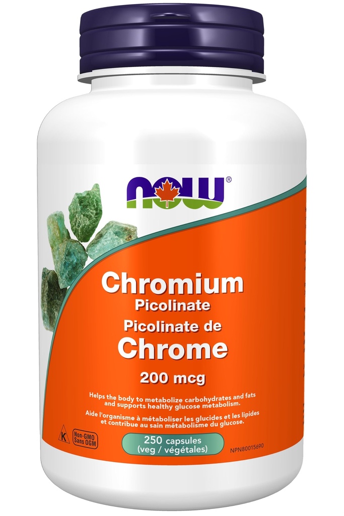 NÅ Mattilskudd, Krom Picolinat 200 mg, Insulin Co-Factor*, 250 Veg Kapsler