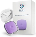 Livia Menstruell smertelindringsenhet, Lavender – Off-Switch for Periodesmerter – Bærbar og diskret – Oppladbar, opptil 12 timers batteri – komplett sett med Stick-On Pads – Go-to Travel Partner