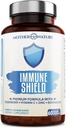 Advanced 7-i-1 immunstøtte Supplement for allergier - eldrebær, vitamin C, sink, og mer - Øker immuniteten hos voksne og barn (60 vegansk kapsler)