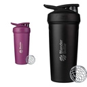 BlenderBottle 24-Ounce rustfritt stål Shaker Cups med Wire Whisk, Plum og svart