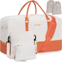 Weeker veske for kvinner, 5 stk sett bære på overnattingsveske, 23" Reise Duffel veske med vanntett sko sammenligning