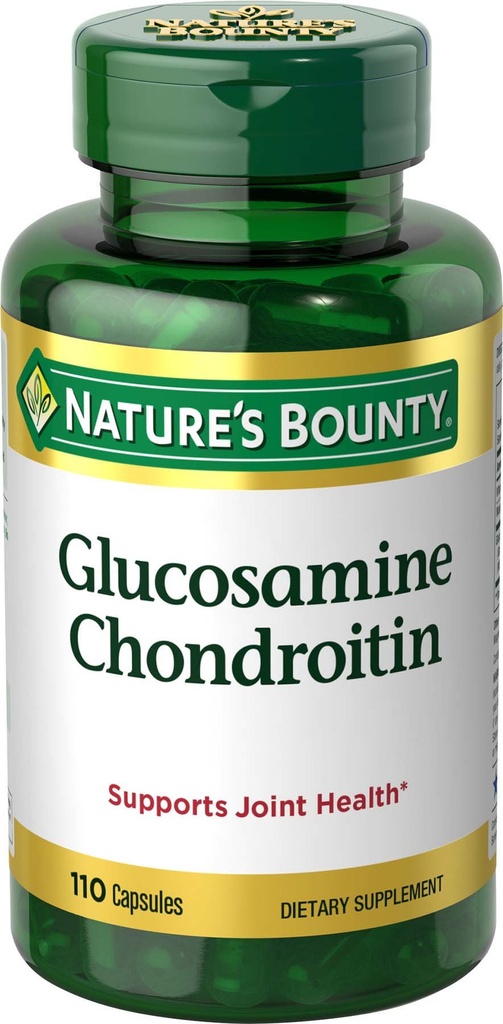 Naturens Bounty Glukosamine Chondroitin piller og kosttilskudd, støtte felles helse, 110 kapsler