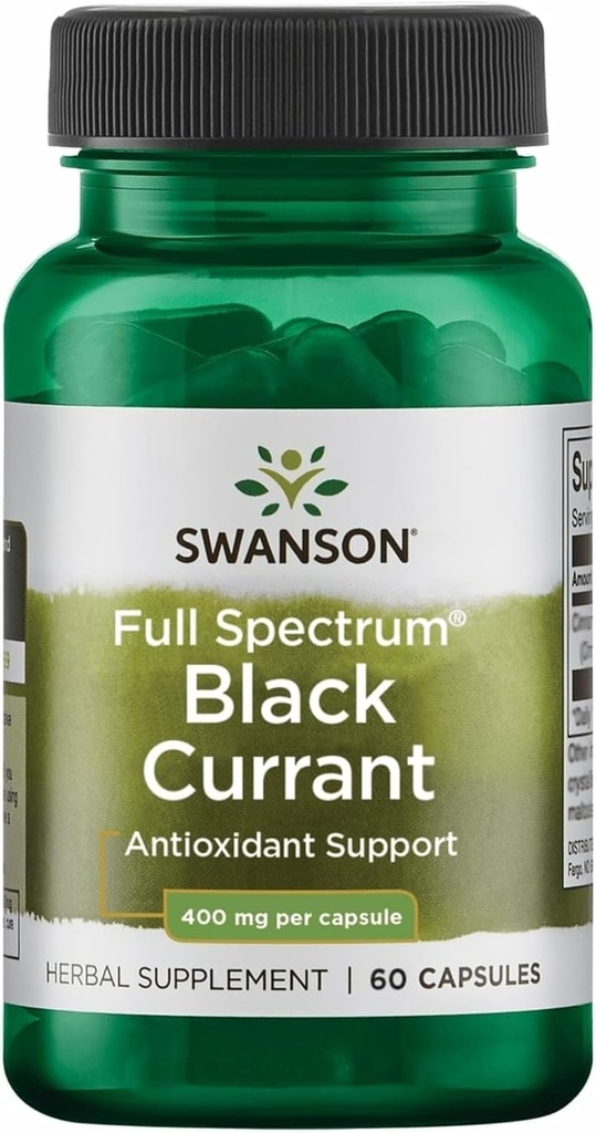 Swanson Full Spectrum Svart Currant 400 Milligrams 60 Kapsler
