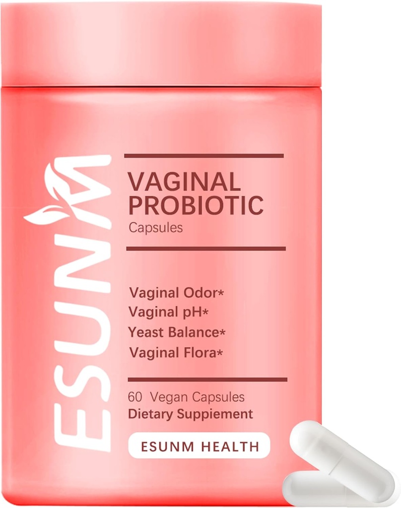 Kvinners Vaginal Helse Supplement,Vaginal Probiotika for kvinner pH Balance Prebiotika & Lactobacillus Probiotic,Promote Sunn Vaginal Odor & Vaginal Flora, 60 greve