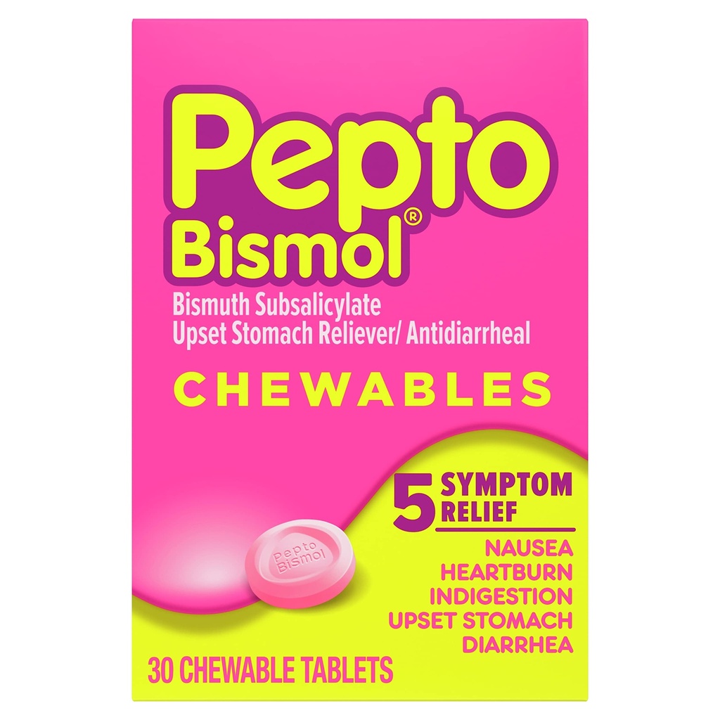 Pepto Bismol Pepto-Bismol Chewable tabletter, 30 ct,