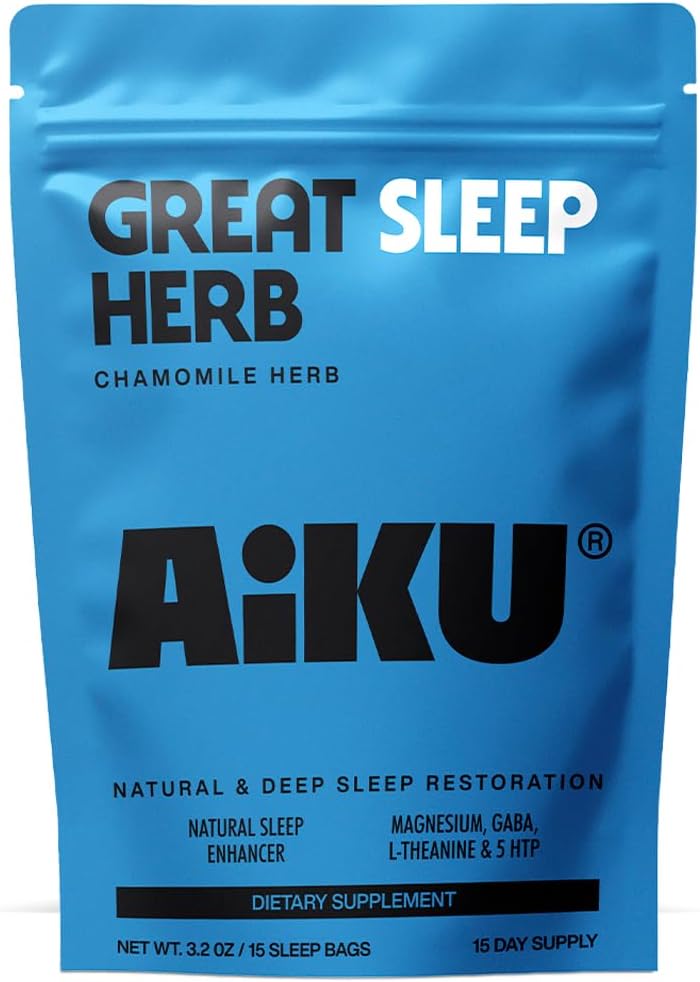 Great Sleep Urt for Restful Sleep & Relaxation ® Kamille Te med GABA, Magnesium og 5-HTP ® Premium Herbal Sleep Support ® USA Laget - 15 Teposer (15 dagers forsyning)