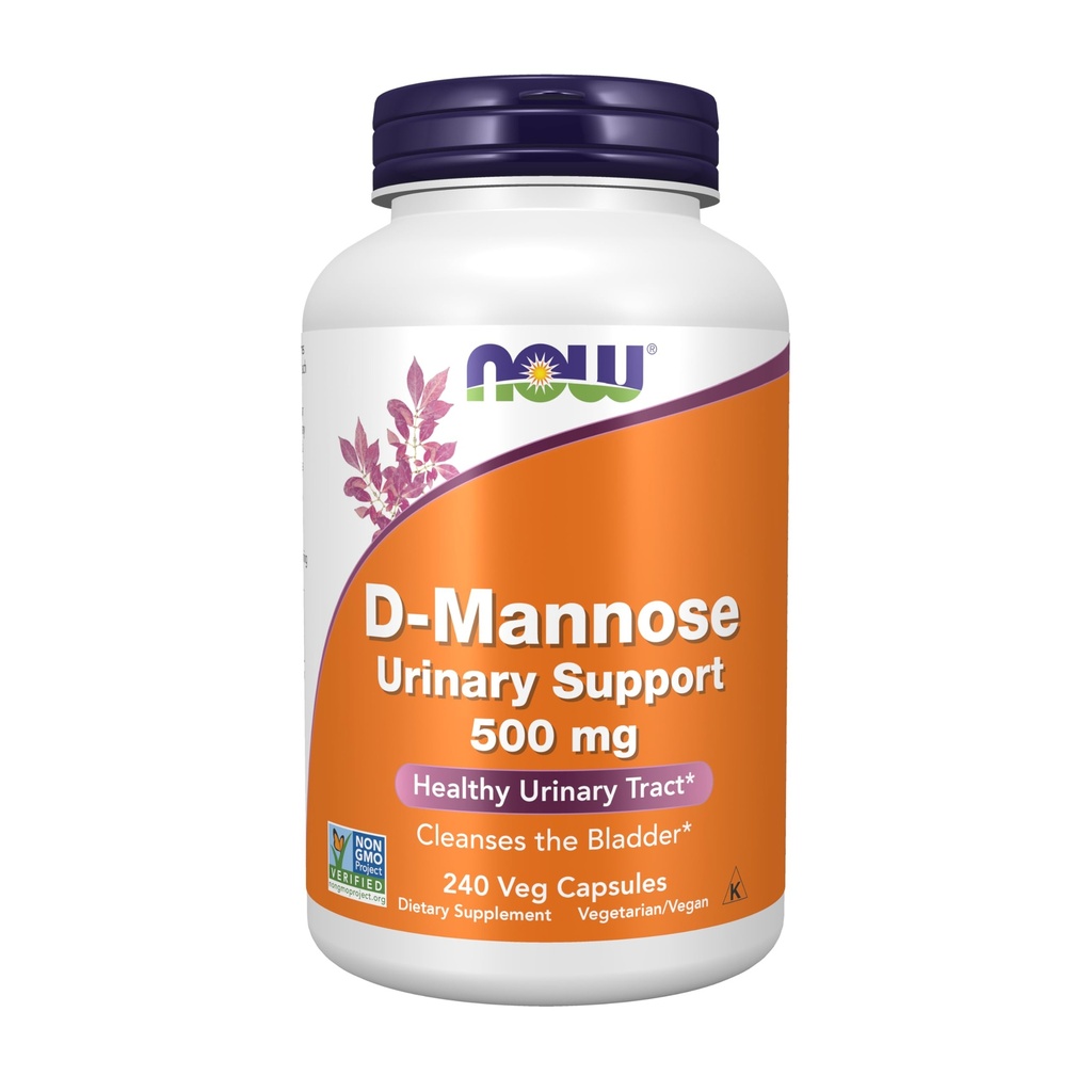 NU Mattilskudd, D-Mannose 500 mg, Ikke-GMO-prosjekt verifisert, Sunn Urin Tract*, 240 Veg Kapsler