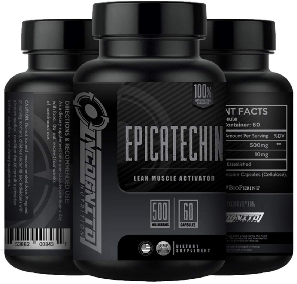 EPICATECHIN | Ekstra styrke | 500 MGS Per servering x 60 Serveringer | Hjelper fremme lean muskel og styrke | Øke proteinsyntese | Kan redusere myostatin (1)
