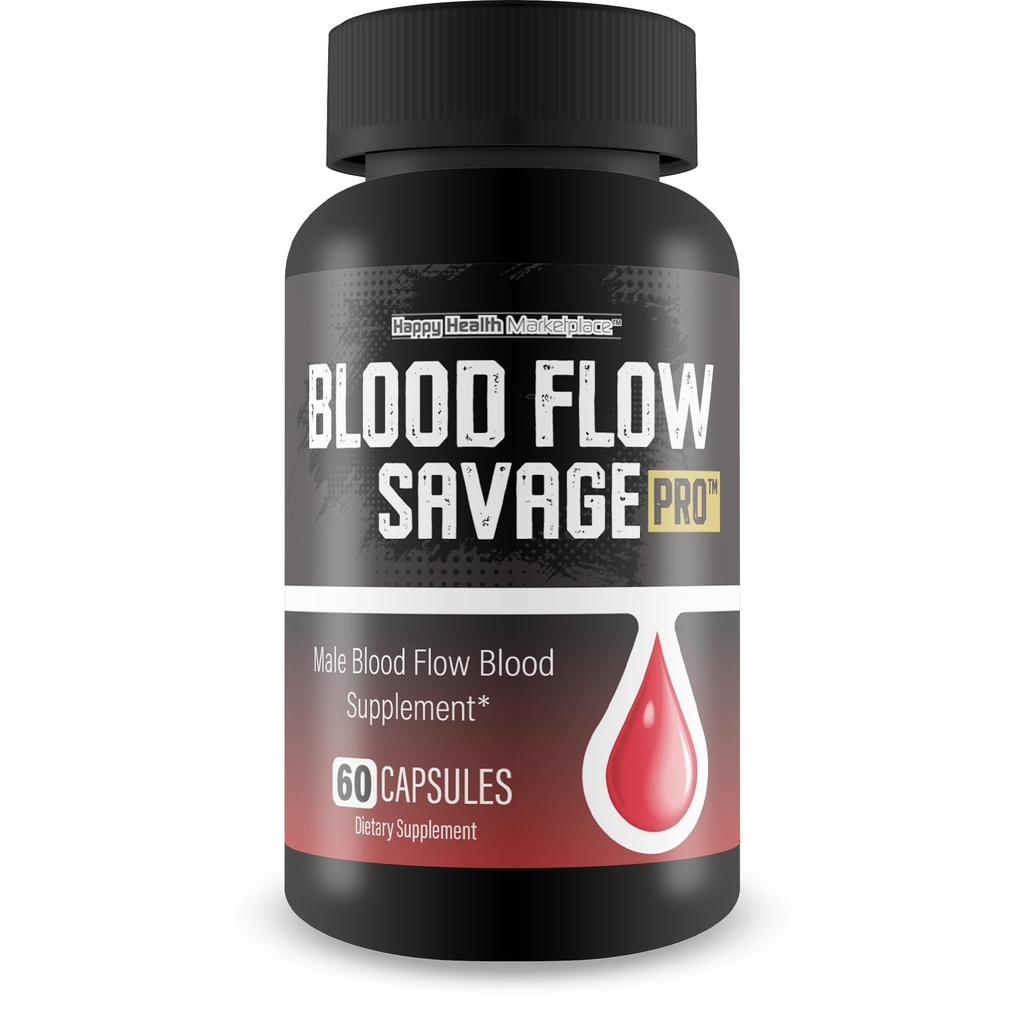 Blodstrøm Savage Pro - Våre beste blodstrømskapsler - Sunn Blood Flow Natural Formula - støtte menn blodstrøms Savage vokse Max din kropp sirkulasjon - Mens blodstrøm supplement Max blodstrøm