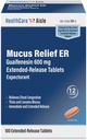 HealthCareAisle Guaifenesin 600 mg Extended release - 100 tabletter - Mucus Relief Forventningsmiddel for brystkongestionsrelief