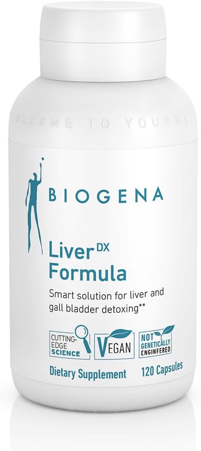 BIOGENA WISSEN SCHAFFT GESUNDHEIT LiverDX Formula Supplement - Liver og Gall-Bladder Detoxing, Cleansing & Repair** (Milk Thistle, Artichoke & Dandelion Extract, Lecithin)