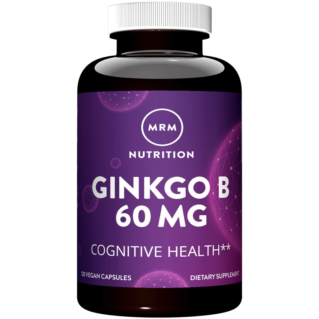 MRM Ernæring Ginkgo B 60 mg | Glutenfri + Vegan | 120 Serveringer
