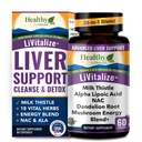 Liver Cleanse Detox & Reparasjon – 28-i-1 Liver Support - Melk Thistle Dandelion NAC Alpha Lipoic Acid Artichoke & Reishi Chaga Tyrkia Tail Mushroom – Active Liver Health Supplement, 1540mg (60 kapsler)