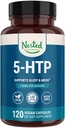 Nestet Naturals 5-HTP 100 mg (5-hydroksytryptofan) - søvn og Mood Support - 5HTP Supplement for naturlig kildet serotonin - 120 Ikke-GMO, Vegansk Kapsler