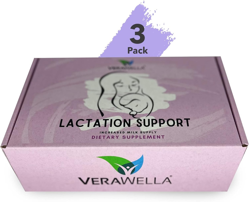 Lactation Support, Infundert med Fenugreek, Fennel & Melk Thistle, Lactation Support for økt melkeforsyning, Økt melkeforsyning amming essensielt, pakke med 3