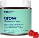 Hennes egen vekst gummier, fremmer tykkere hår, med biotin, keratin og hestehale, støtter Fullere hår, sunn hårvekst, berry flavor, 60 gummier